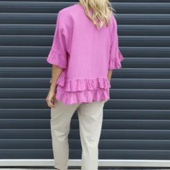 Allena Frill Top Fuchsia 9 Allena Frill Top Fuchsia -Kitandkaboodal Store IMG 3584 8aa6eefe 3b56 4a30 a906 c412845d6428