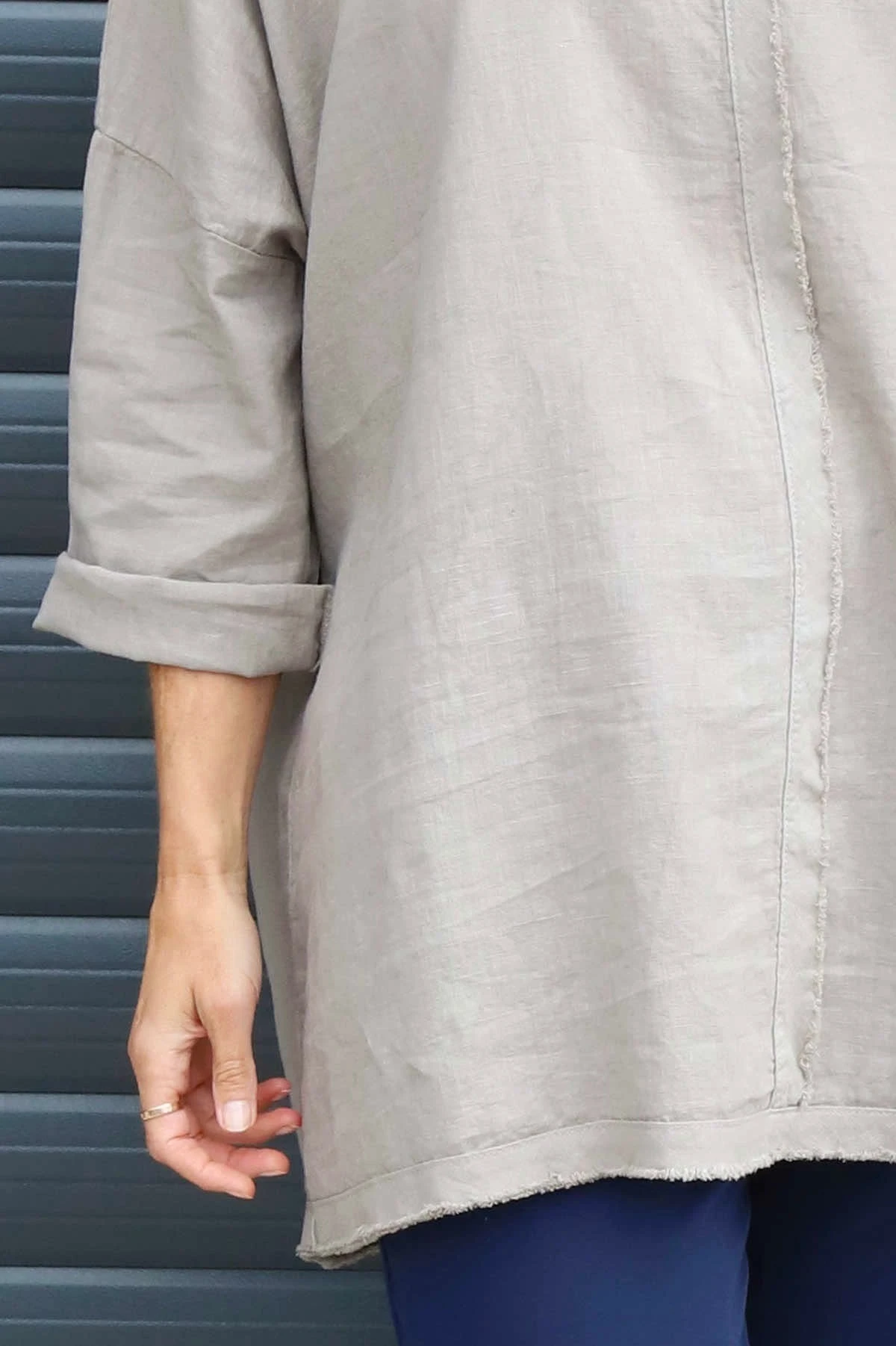 Melita Linen Top Mocha 5 Melita Linen Top Mocha - Image 3