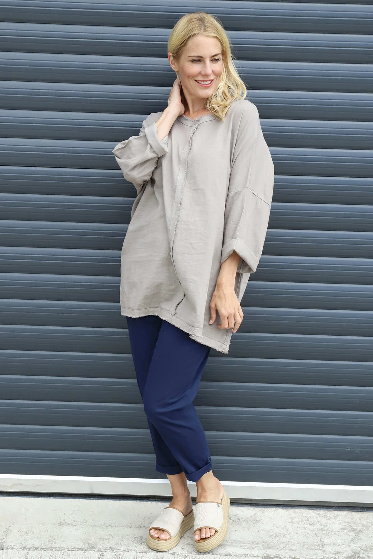 Melita Linen Top Mocha 3 Melita Linen Top Mocha