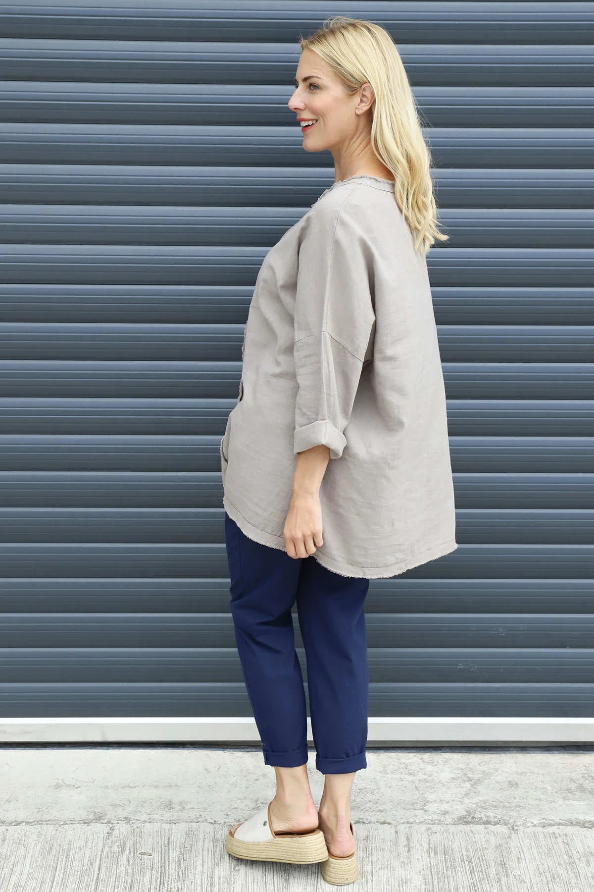 Melita Linen Top Mocha 6 Melita Linen Top Mocha - Image 4