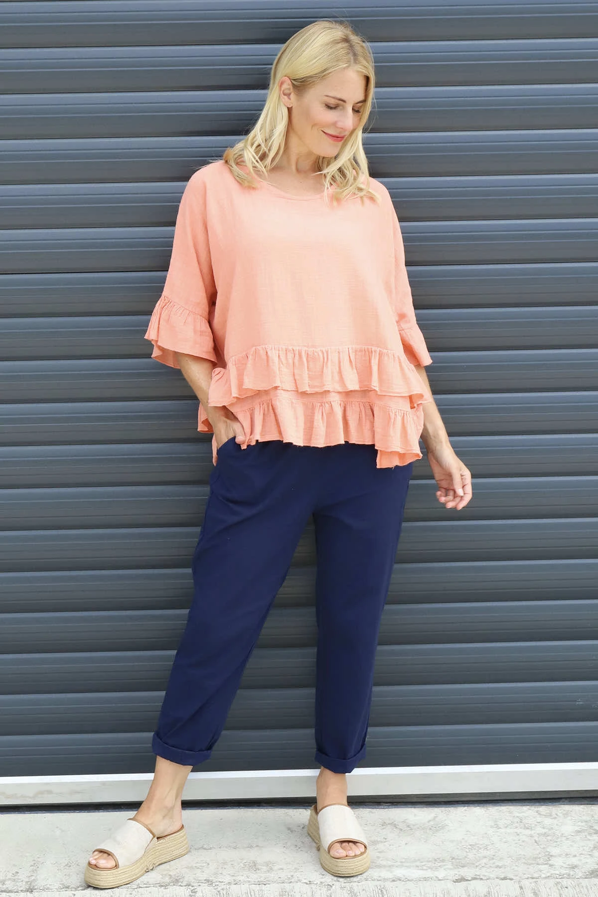Allena Frill Top Orange 3 Allena Frill Top Orange