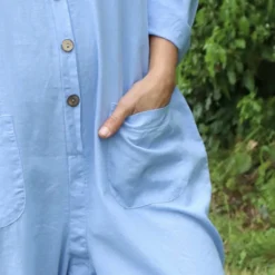 Paulton Linen Boilersuit Powder Blue -Kitandkaboodal Store IMG 3731 02af6c5d 84b1 44b7 8050 d371a856d380