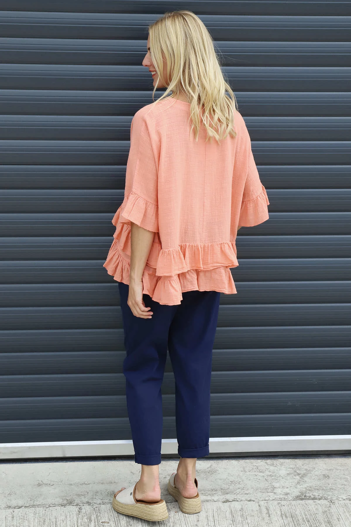 Allena Frill Top Orange 6 Allena Frill Top Orange - Image 4