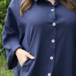 Marcella Linen Shirt Navy 8 Marcella Linen Shirt Navy -Kitandkaboodal Store IMG 3749 ee6027b9 0813 479e bb47 d60bceace3bb