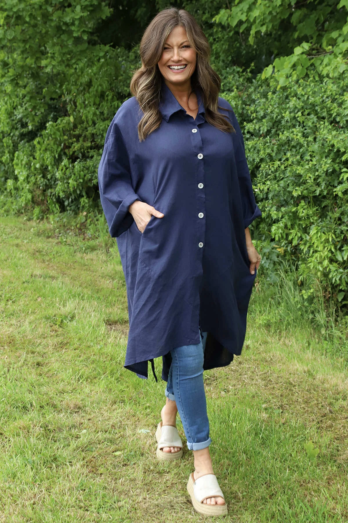 Marcella Linen Shirt Navy 3 Marcella Linen Shirt Navy