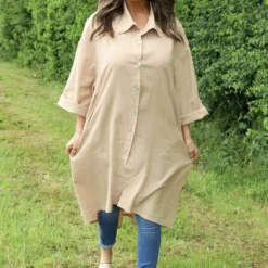 Marcella Linen Shirt Camel