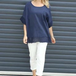 Livie Pocket Cotton Top Navy 7 Livie Pocket Cotton Top Navy -Kitandkaboodal Store IMG 3824 acff22f3 2449 4189 ae48 d15798a88143