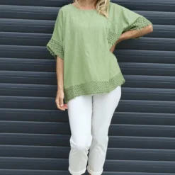 Livie Pocket Cotton Top Green -Kitandkaboodal Store IMG 3892 9d72ea5e 6582 4701 aa74 c8f85d34e3a9