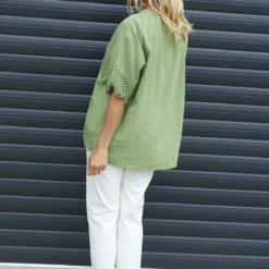 Livie Pocket Cotton Top Green -Kitandkaboodal Store IMG 3899 2c4abbd3 0651 4df0 aed4 5fd15ef360cd