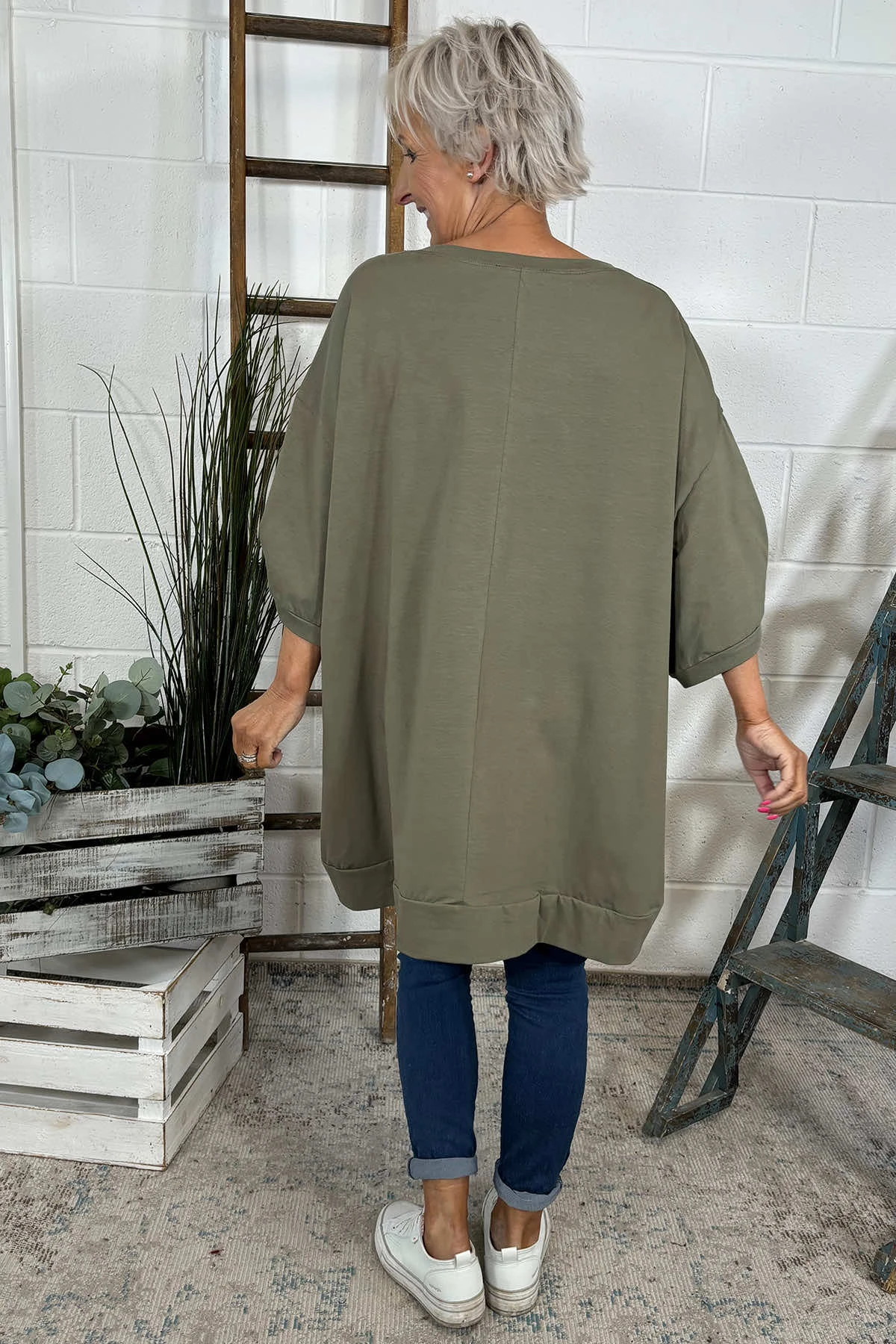 Bianca Cotton Top Khaki 6 Bianca Cotton Top Khaki - Image 4