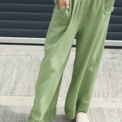 Elana Cotton Trousers Green 8 Elana Cotton Trousers Green -Kitandkaboodal Store IMG 3944 c0d6d988 9dec 4848 a4bf 86c4159dfd90