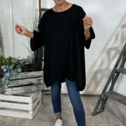 Bianca Cotton Top Black