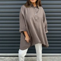 Par Linen Shirt Mocha
