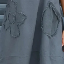 Grazia Flower Patch Linen Tunic Charcoal 8 Grazia Flower Patch Linen Tunic Charcoal -Kitandkaboodal Store IMG 3977 a9db91b3 8f25 45c2 ab79 de18a6b06995