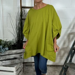 Bianca Cotton Top Olive