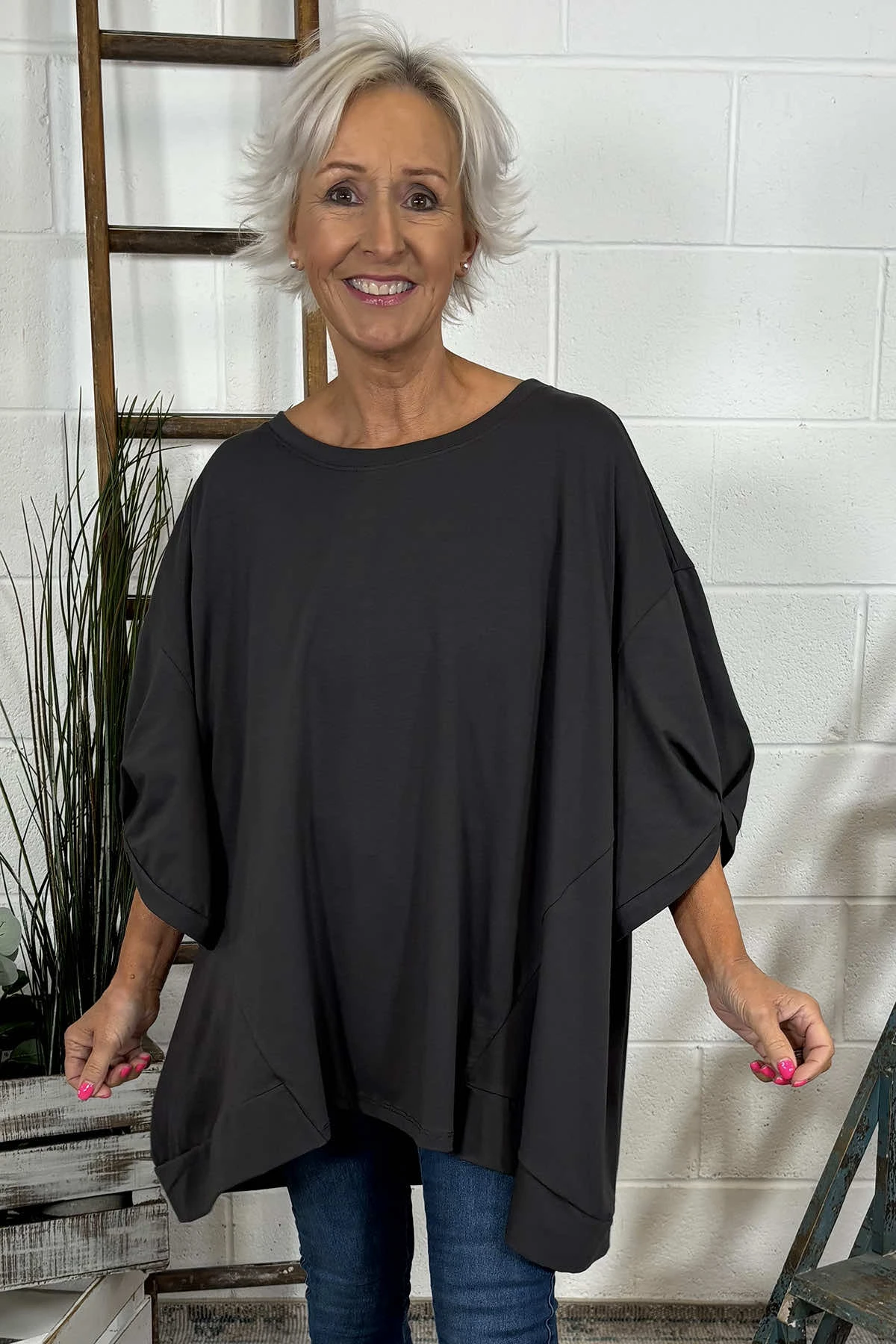 Bianca Cotton Top Charcoal 3 Bianca Cotton Top Charcoal