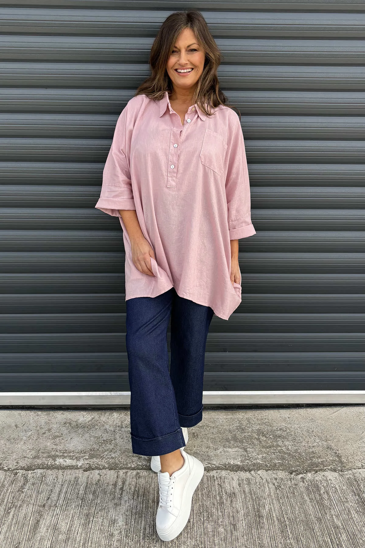 Par Linen Shirt Pink 4 Par Linen Shirt Pink - Image 2