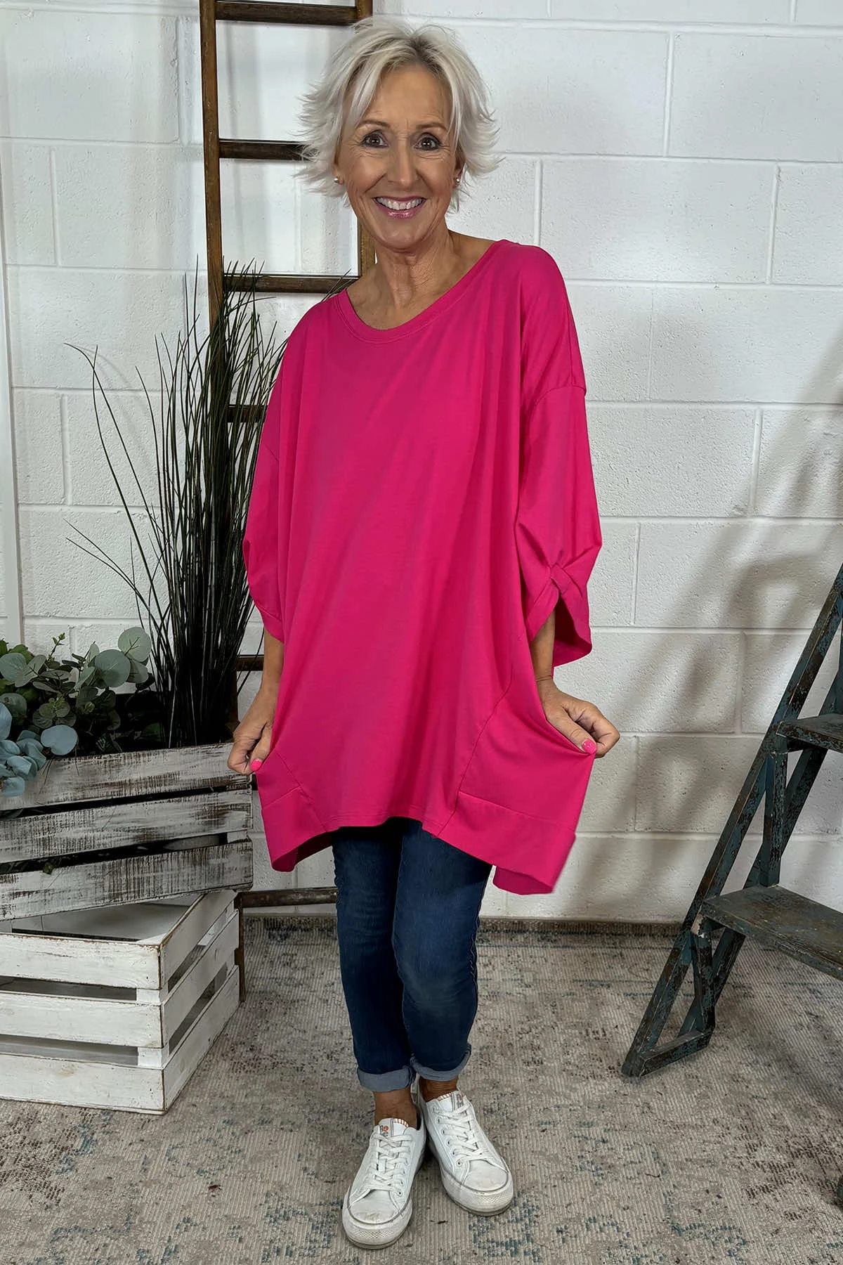 Bianca Cotton Top Fuchsia 3 Bianca Cotton Top Fuchsia