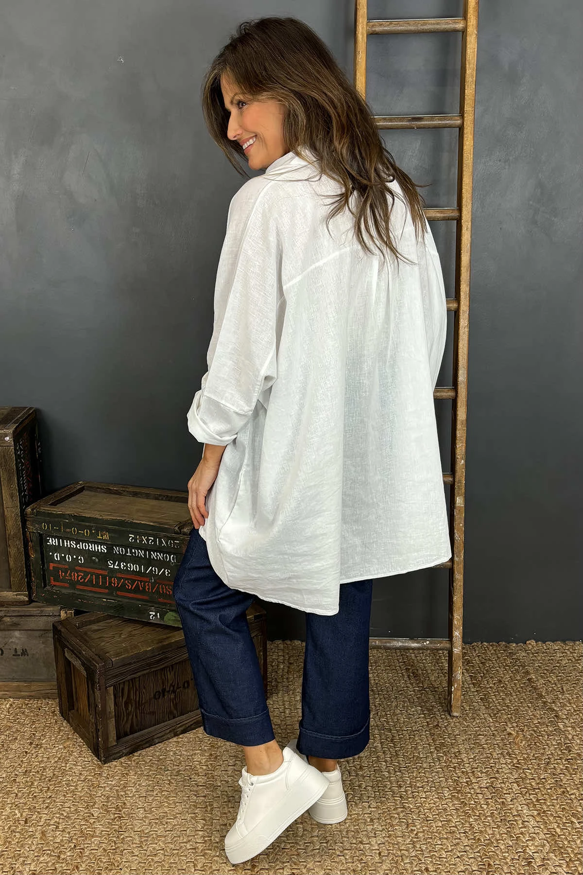 Par Linen Shirt White 6 Par Linen Shirt White - Image 4