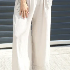 Elana Cotton Trousers Stone -Kitandkaboodal Store IMG 4124 6b4d221b baa9 4708 a20f 3dcac99913ae