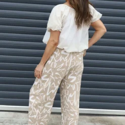 Nina Print Cotton Trousers Stone -Kitandkaboodal Store IMG 4166 f55330ea 80b3 470c a748 63eda920c285