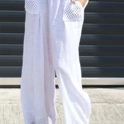 Elana Cotton Trousers White 8 Elana Cotton Trousers White -Kitandkaboodal Store IMG 4176 724b34f9 f5e9 49bd b4d6 213508a21772
