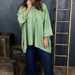 Par Linen Shirt Green -Kitandkaboodal Store IMG 4192 a6970e1d e903 498d 93f5 7da002163dee
