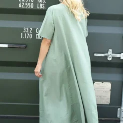 Ellerie V-Neck Linen Dress Khaki 9 Ellerie V-Neck Linen Dress Khaki -Kitandkaboodal Store IMG 4204 904924dc b1a2 4d54 bee7 d1a39b30b316