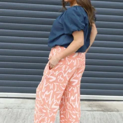 Nina Print Cotton Trousers Orange 9 Nina Print Cotton Trousers Orange -Kitandkaboodal Store IMG 4229 32e4d26f 8236 42e8 8555 fa1ab9c6a2d4