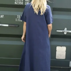 Ellerie V-Neck Linen Dress Navy 9 Ellerie V-Neck Linen Dress Navy -Kitandkaboodal Store IMG 4232 6765debc 5157 402b 9d72 846f9495782b