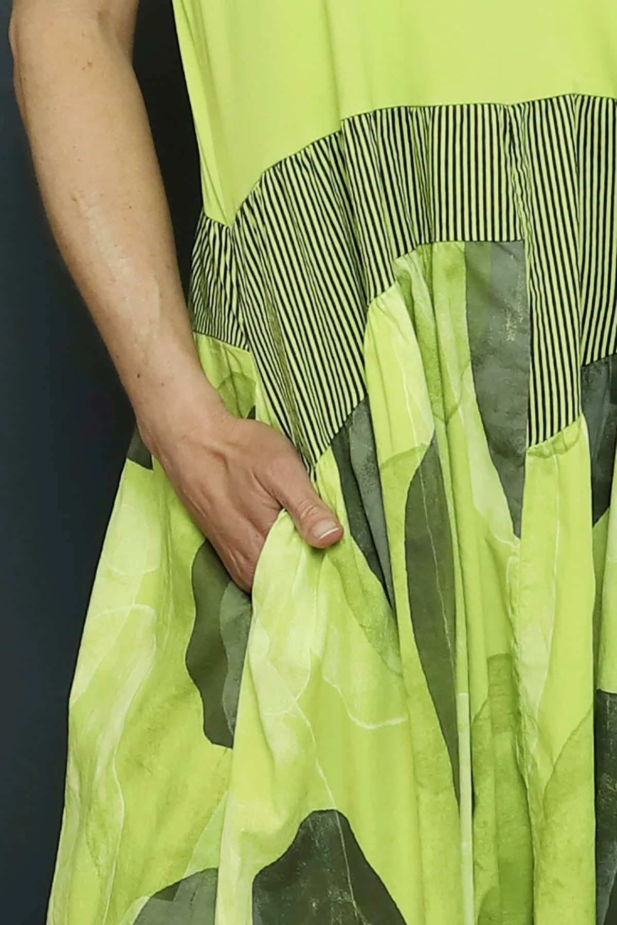 Hepworth Pebble Cotton Dress Lime 5 Hepworth Pebble Cotton Dress Lime - Image 3