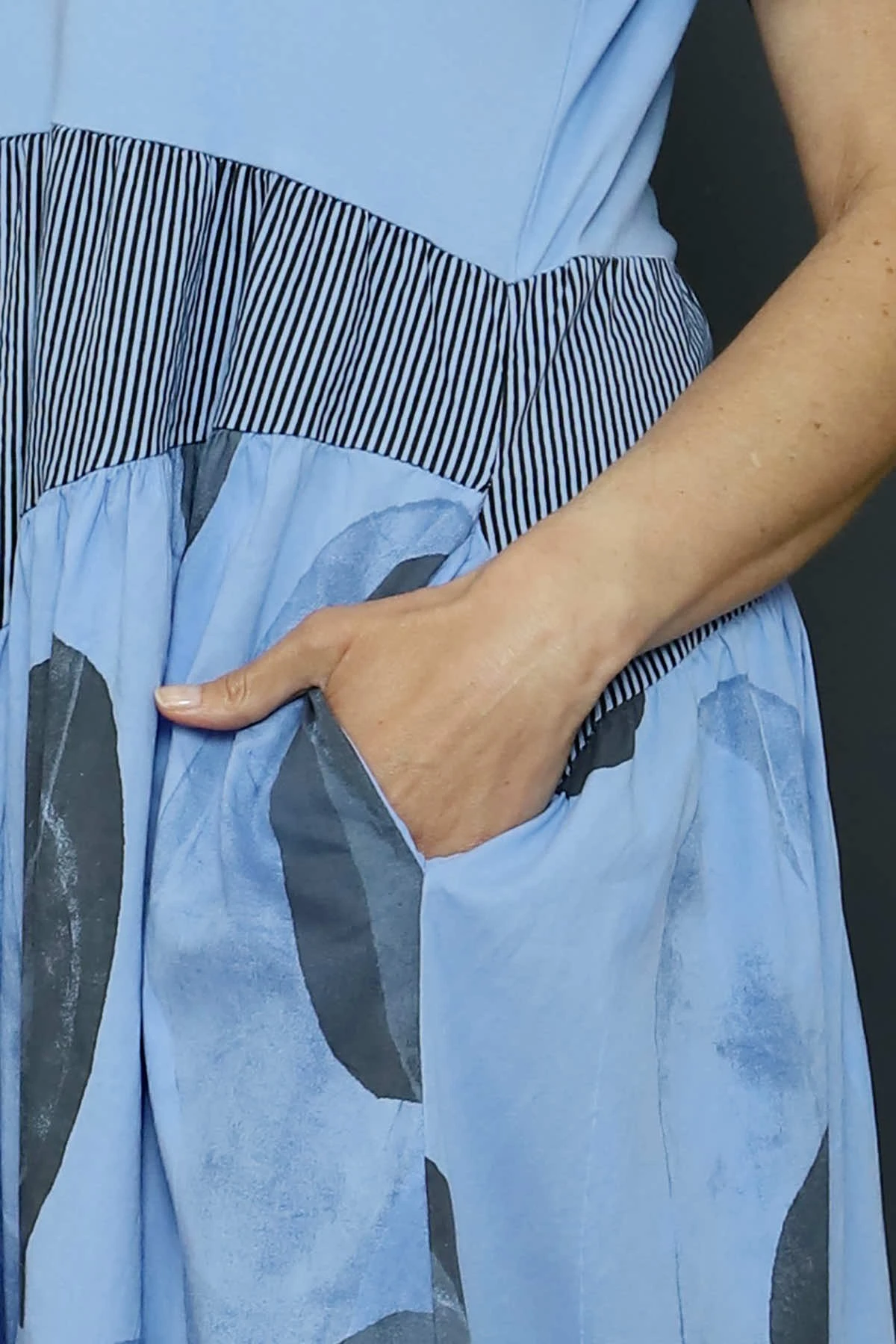 Hepworth Pebble Cotton Dress Powder Blue 5 Hepworth Pebble Cotton Dress Powder Blue - Image 3