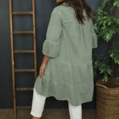 Imelda Tiered Cotton Tunic Khaki -Kitandkaboodal Store IMG 4377 3516cdd9 f6a0 4b55 ae99 4ae97487e4f4