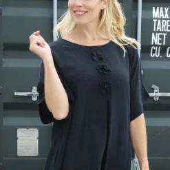 Idella Flower Cotton Dress Black 8 Idella Flower Cotton Dress Black -Kitandkaboodal Store IMG 4383 f9219f42 f54d 4f46 96dd c4669a45574a