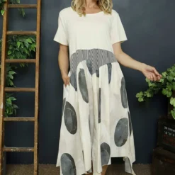 Hepworth Pebble Cotton Dress Stone