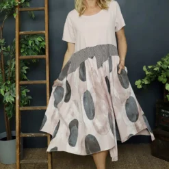 Hepworth Pebble Cotton Dress Pink