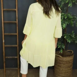 Imelda Tiered Cotton Tunic Yellow 9 Imelda Tiered Cotton Tunic Yellow -Kitandkaboodal Store IMG 4410 e13d6b5d f1ba 446c b68a faa886daa7cb