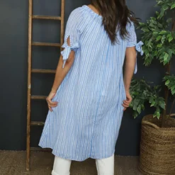 Palmina Stripe Cotton Dress Powder Blue 9 Palmina Stripe Cotton Dress Powder Blue -Kitandkaboodal Store IMG 4464 43613048 256c 45b7 8778 f7db295c0fca