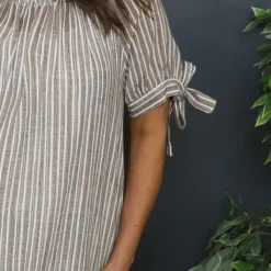 Palmina Stripe Cotton Dress Mocha 8 Palmina Stripe Cotton Dress Mocha -Kitandkaboodal Store IMG 4494 f21d799a 9c5a 434e 90af 31595b73397a