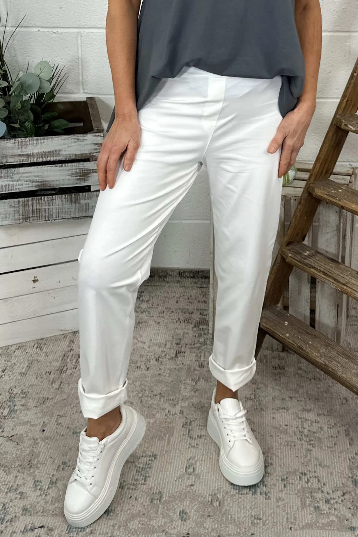 Colby Trousers White 4 Colby Trousers White - Image 2