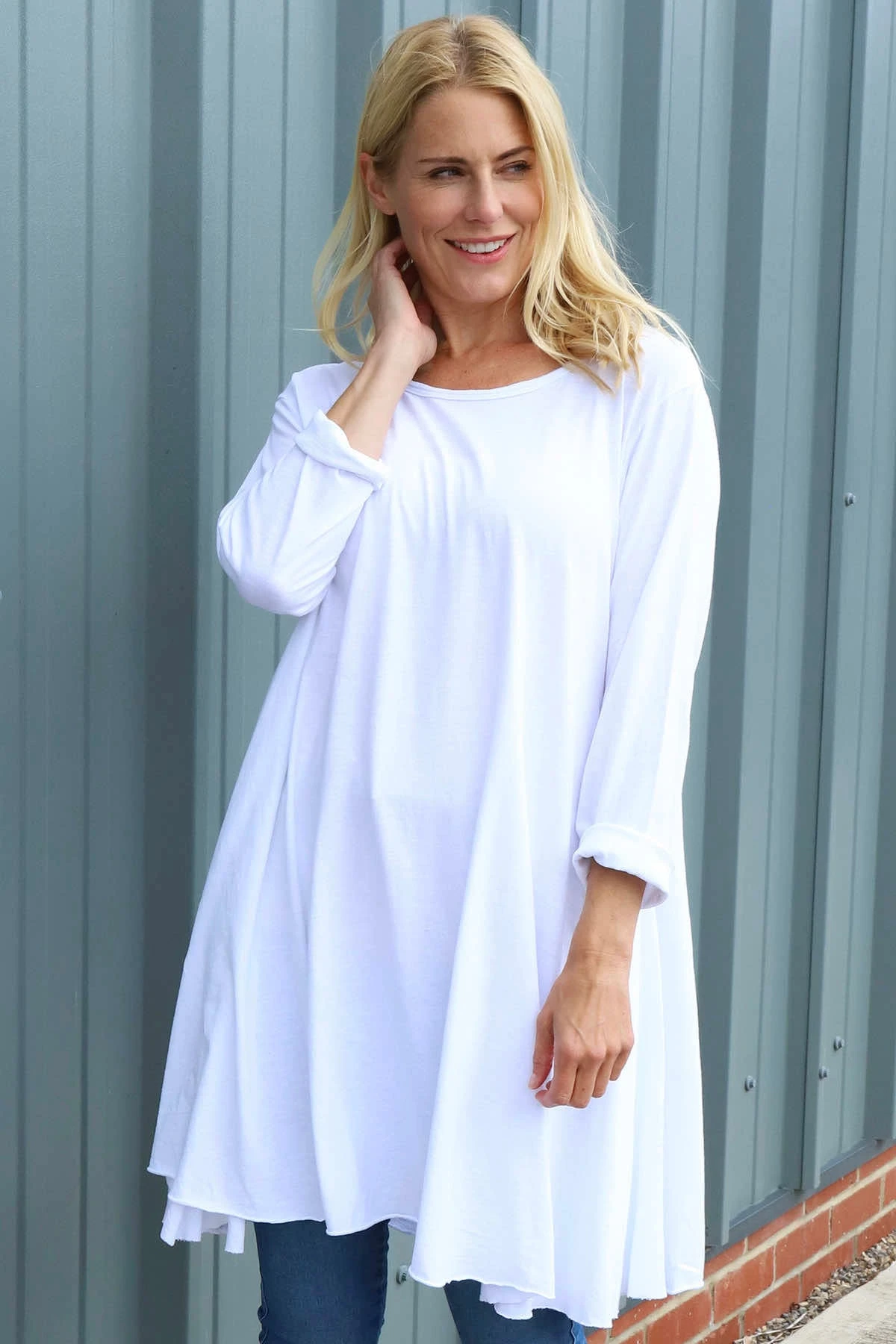 Portofino Cotton Tunic White 5 Portofino Cotton Tunic White - Image 3