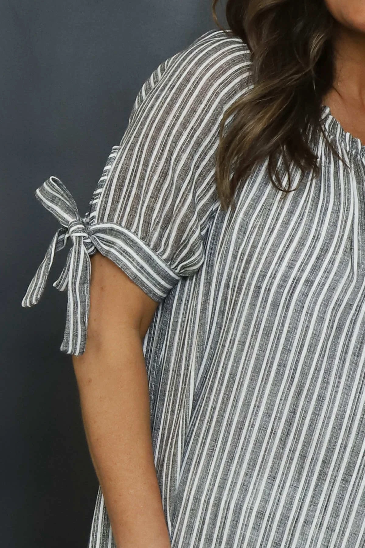 Palmina Stripe Cotton Dress Black 5 Palmina Stripe Cotton Dress Black - Image 3