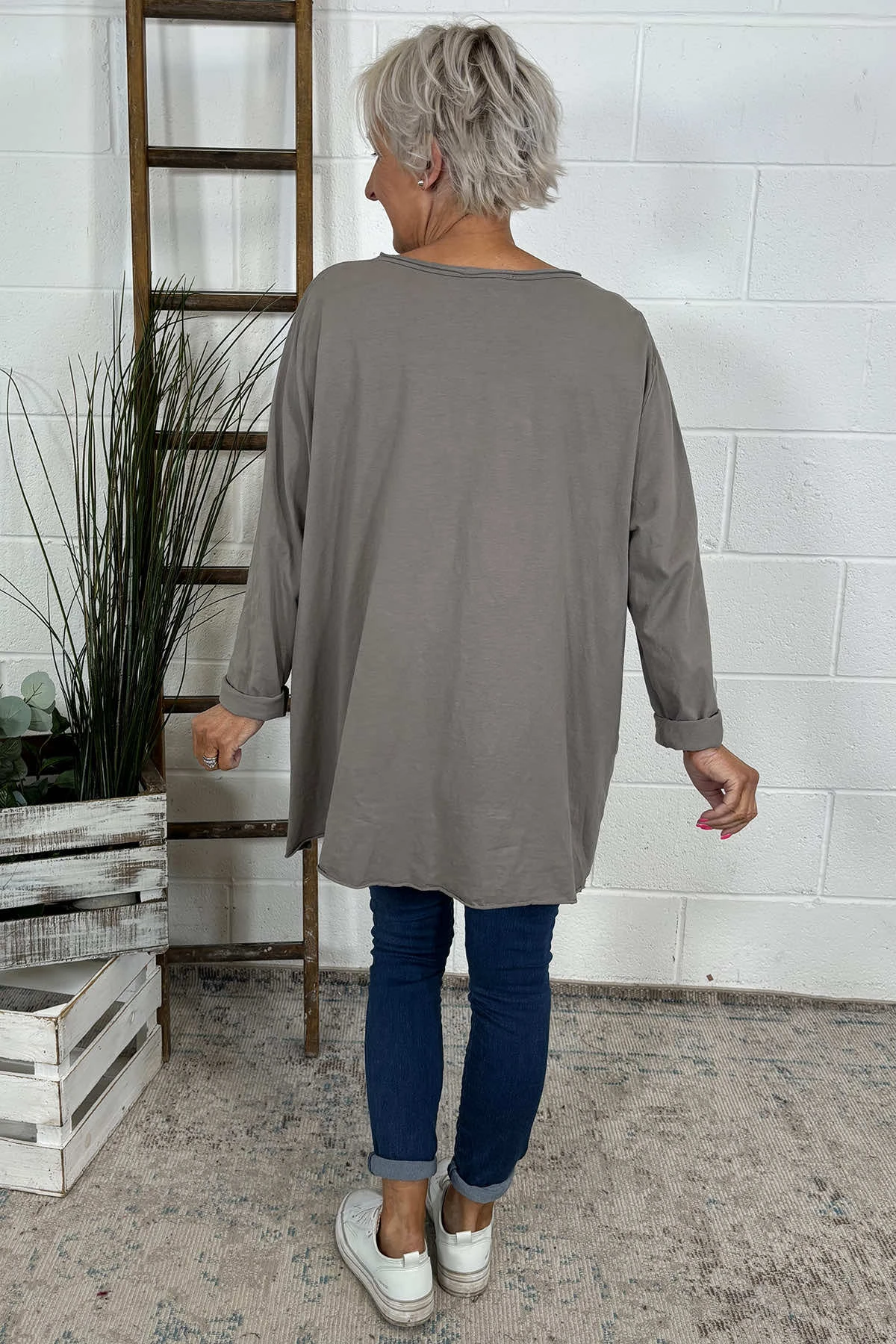 Amber Cotton Top Mocha 6 Amber Cotton Top Mocha - Image 4