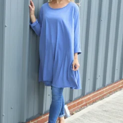 Portofino Cotton Tunic Blue