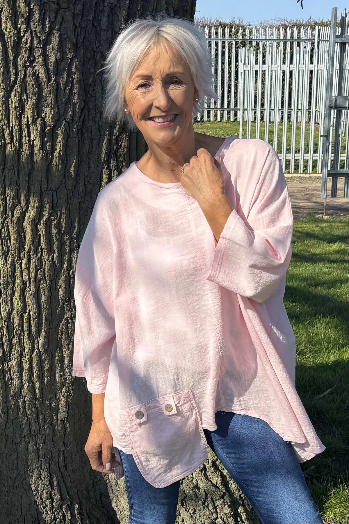 Daisy Linen Top Pink 4 Daisy Linen Top Pink - Image 2