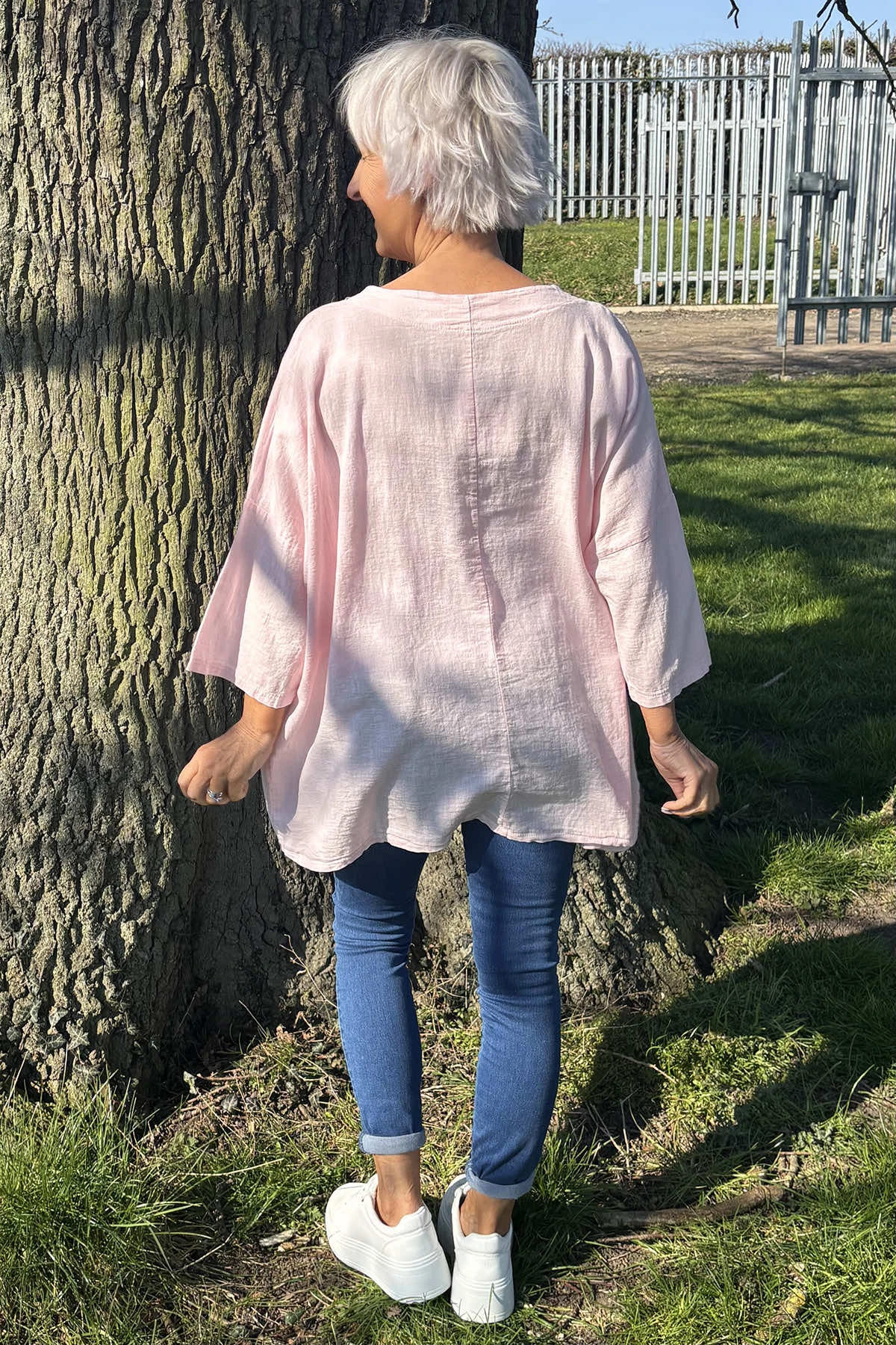 Daisy Linen Top Pink 6 Daisy Linen Top Pink - Image 4