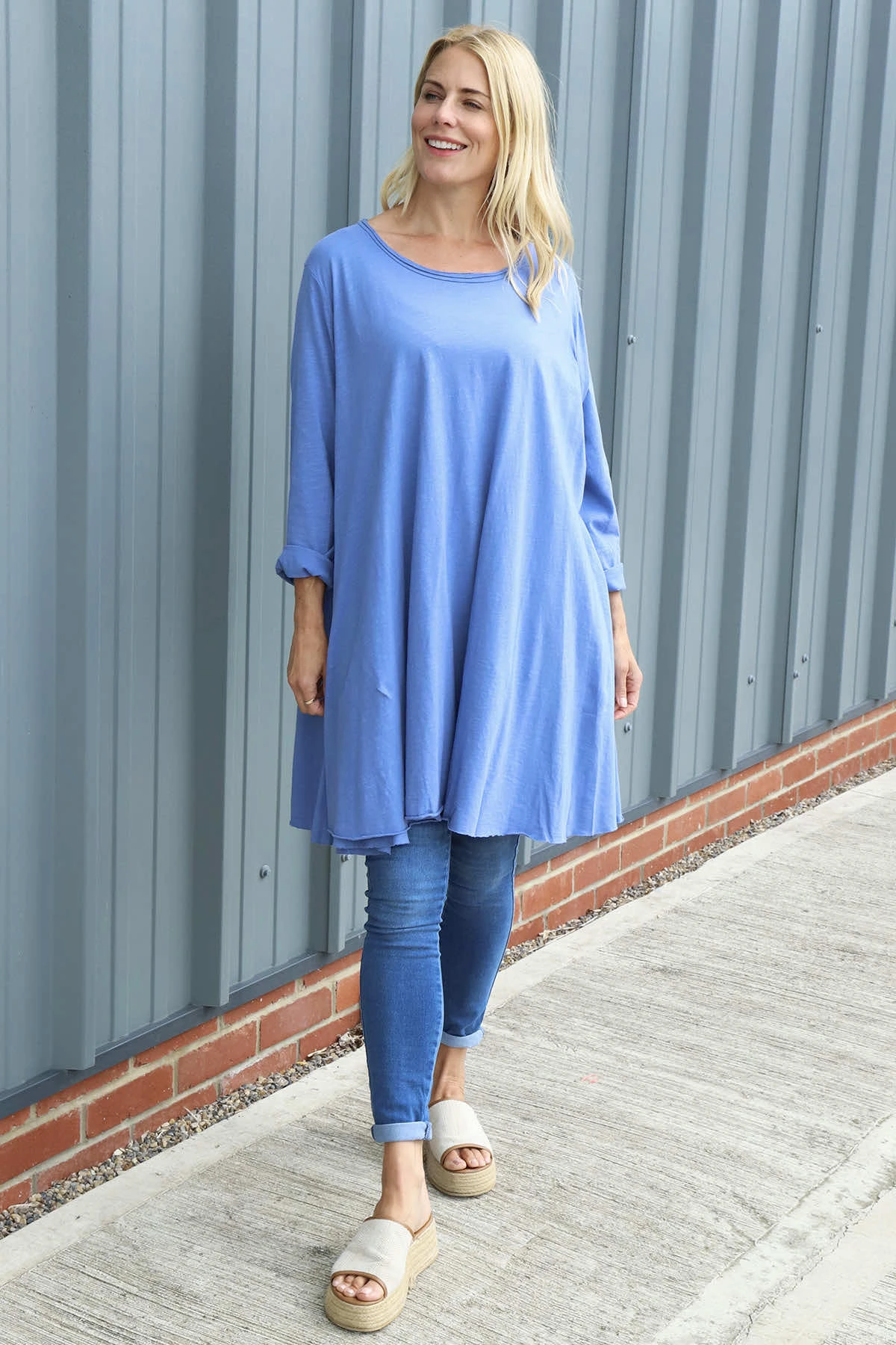 Portofino Cotton Tunic Blue 4 Portofino Cotton Tunic Blue - Image 2