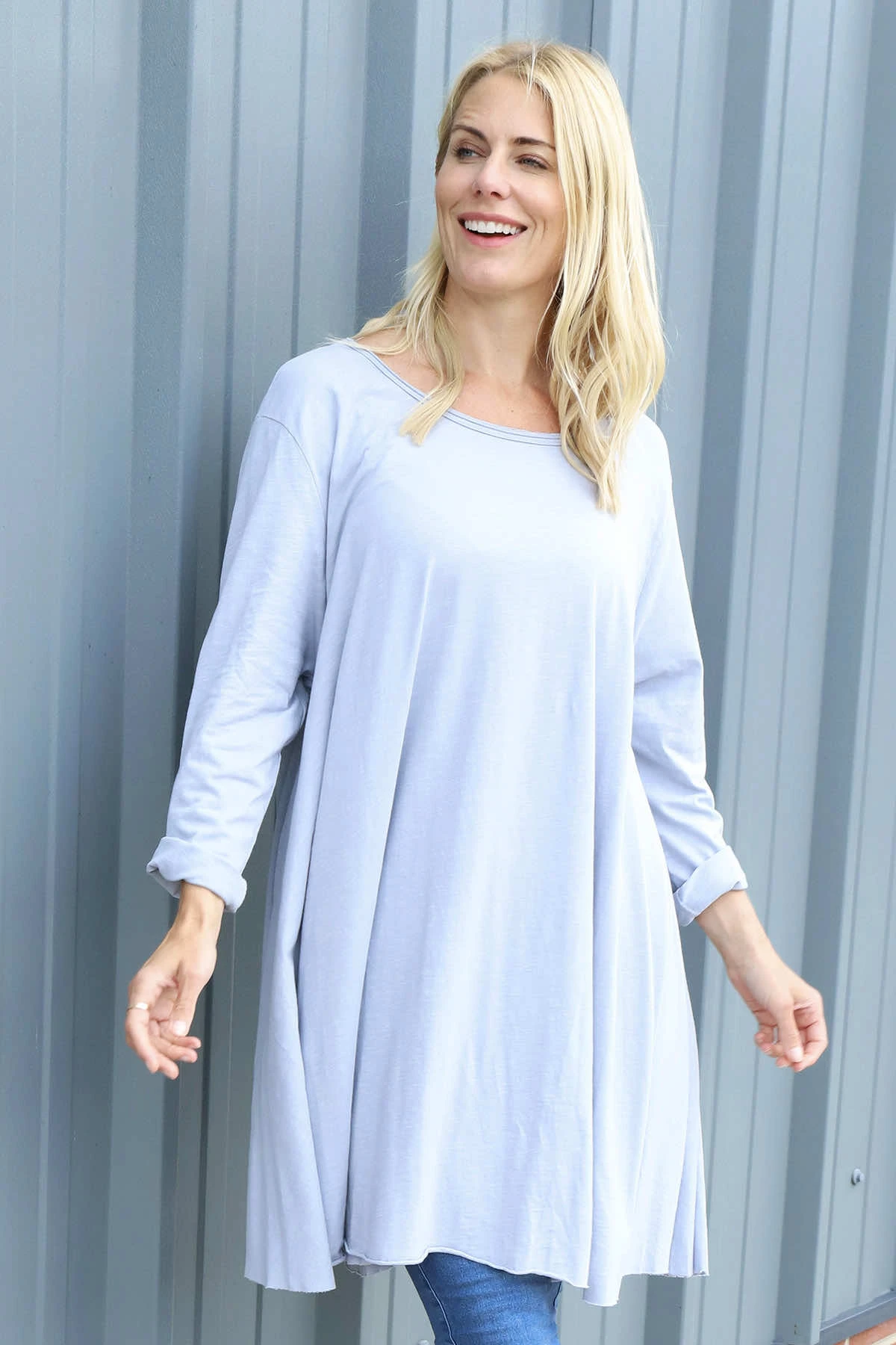 Portofino Cotton Tunic Grey 5 Portofino Cotton Tunic Grey - Image 3
