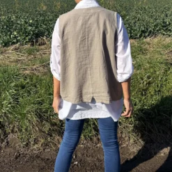 Maryam Linen Waistcoat Mocha 9 Maryam Linen Waistcoat Mocha -Kitandkaboodal Store IMG 4633 ae3b658a 3579 4644 96e9 8bc890826a5d