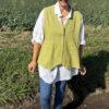 Maryam Linen Waistcoat Green 1 Maryam Linen Waistcoat Green -Kitandkaboodal Store IMG 4665 3b66d108 6e69 45d3 bfa6 7368b6dc0bc0